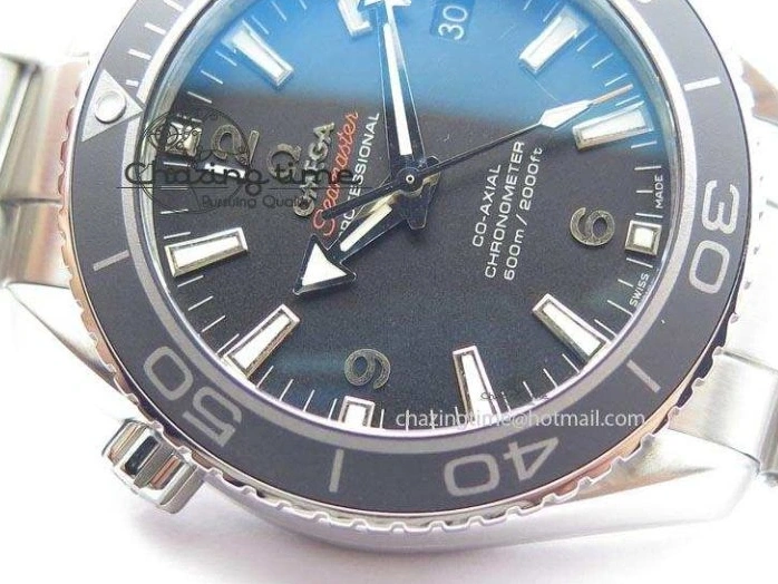0314 Planet Ocean SS Bp Maker 45mm Black Bezel On SS Bracelet A OnTrend 8218
